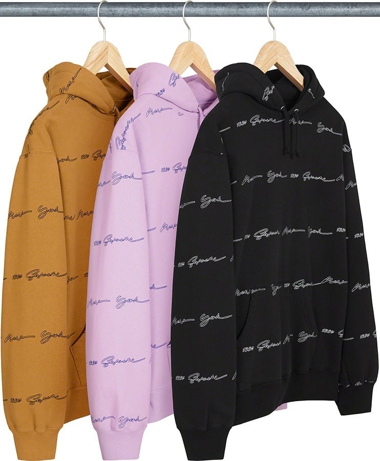 Script Stripe Hooded Sweatshirt